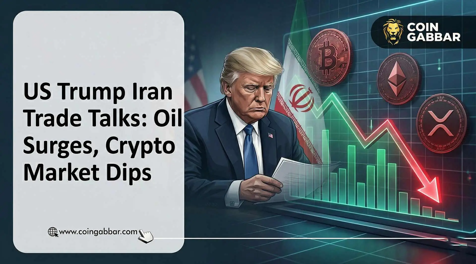 US Trump Iran Trade Talks: Oil Surges, Crypto Market Dips