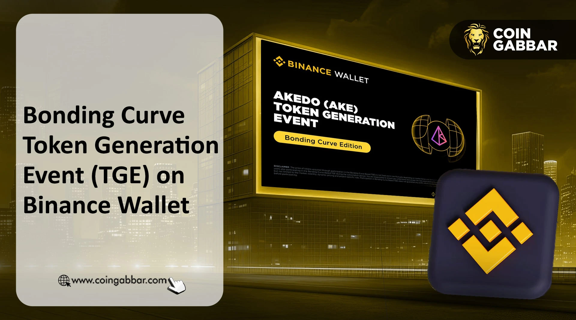 AKEDO Token Set for Bonding Curve TGE on Binance Wallet