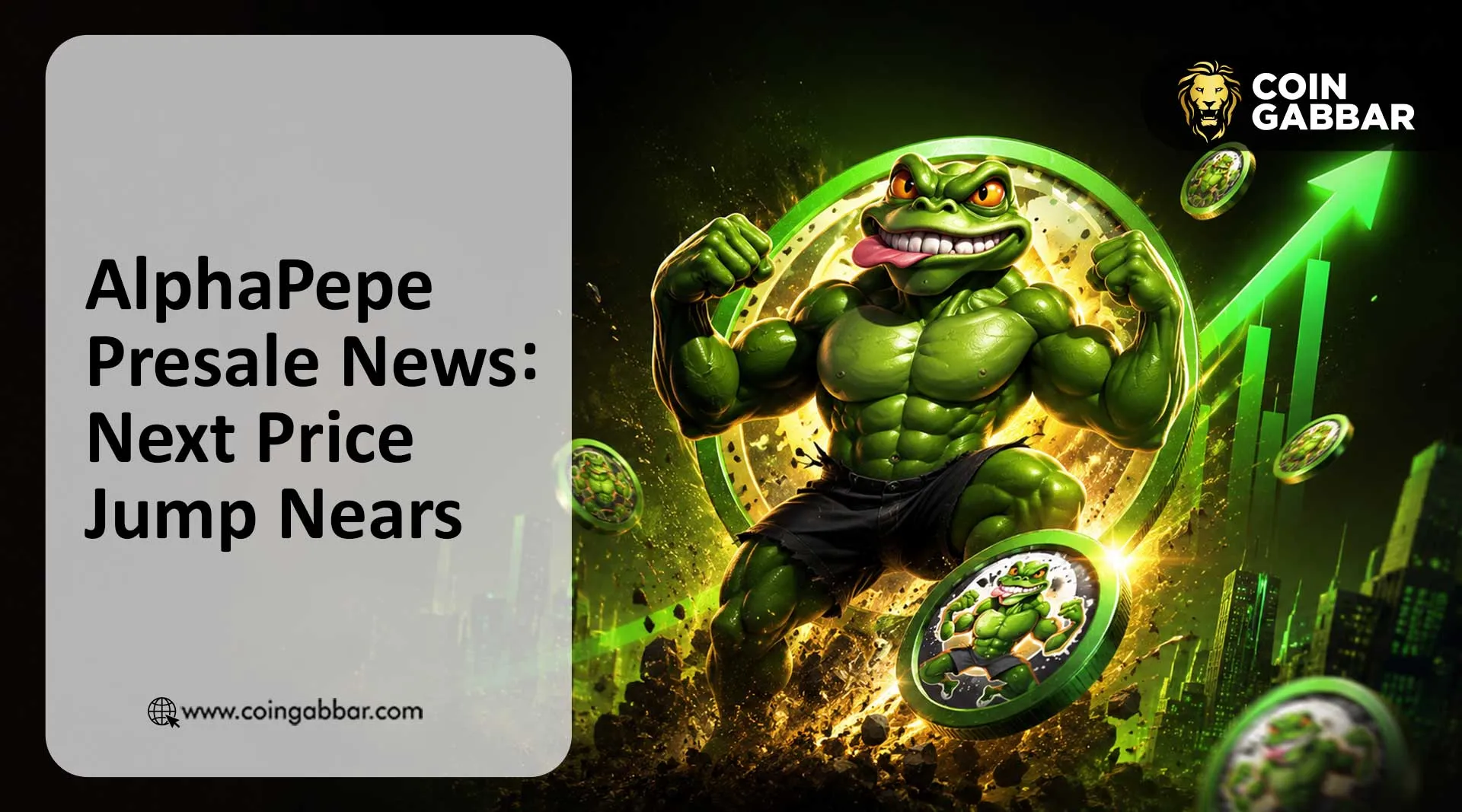 AlphaPepe presale News dashboard showing Stage 20 price and funding progress