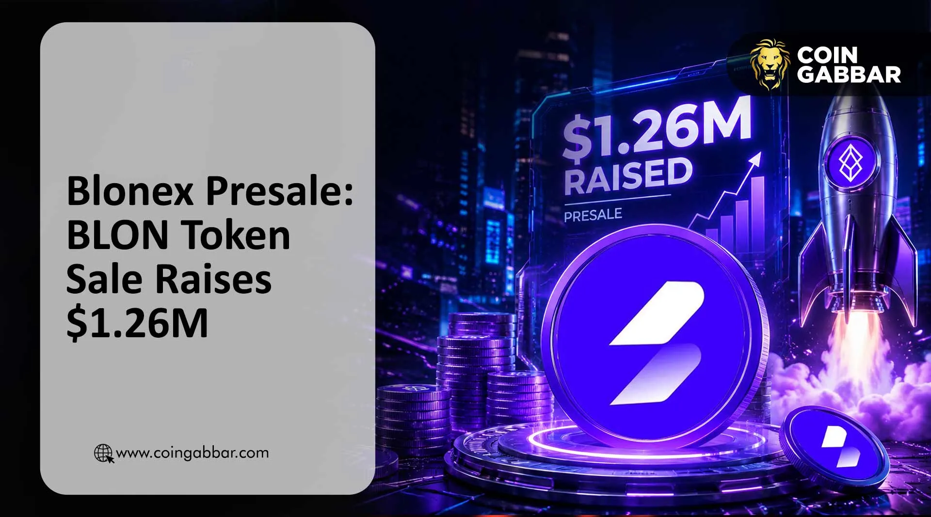 Blonex Presale News BLON token live sale dashboard