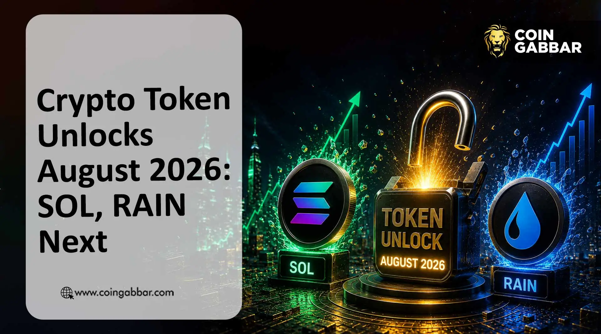 Crypto token unlocks August 3 to September 3