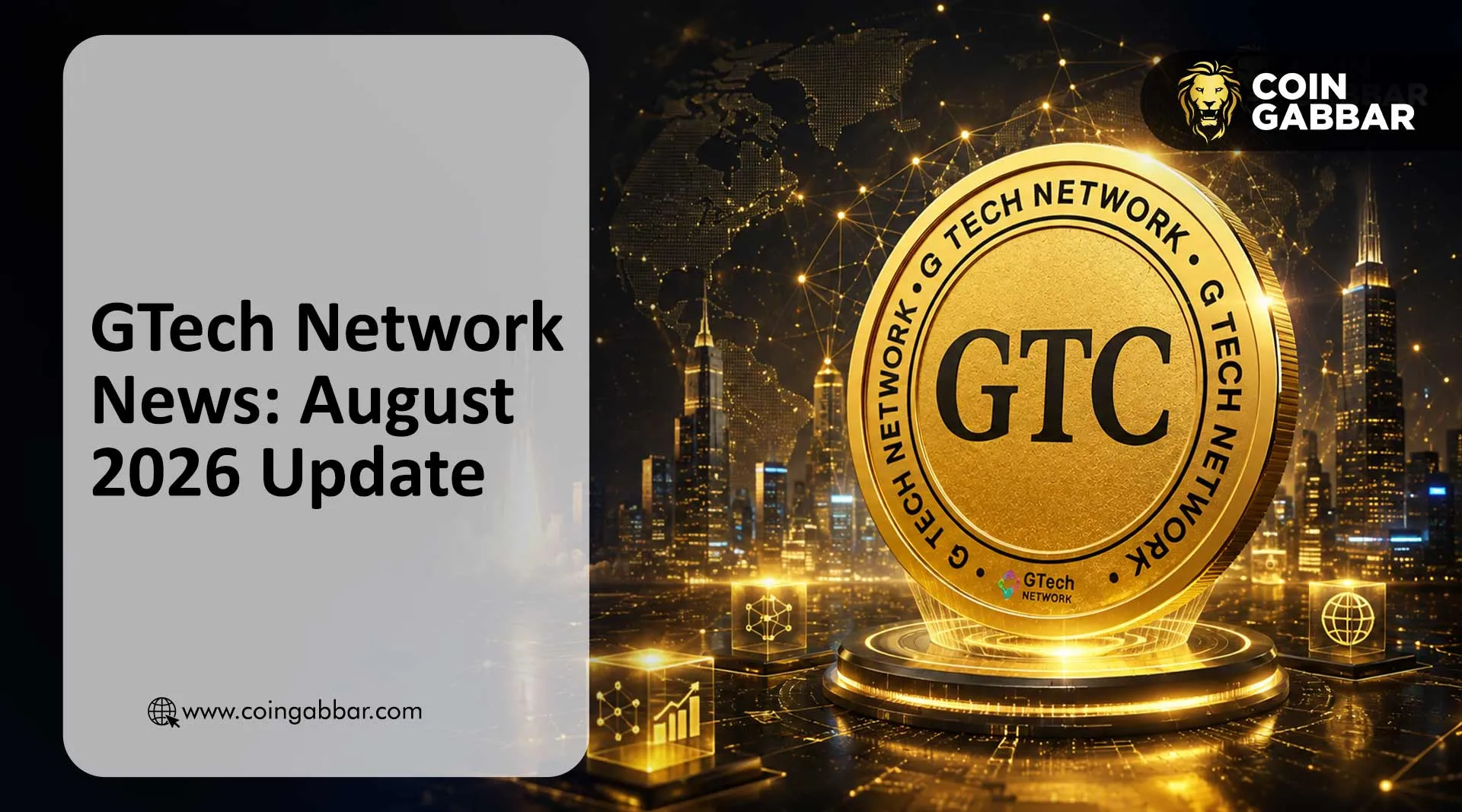 GTech Network news update showing exchange listing and launch status