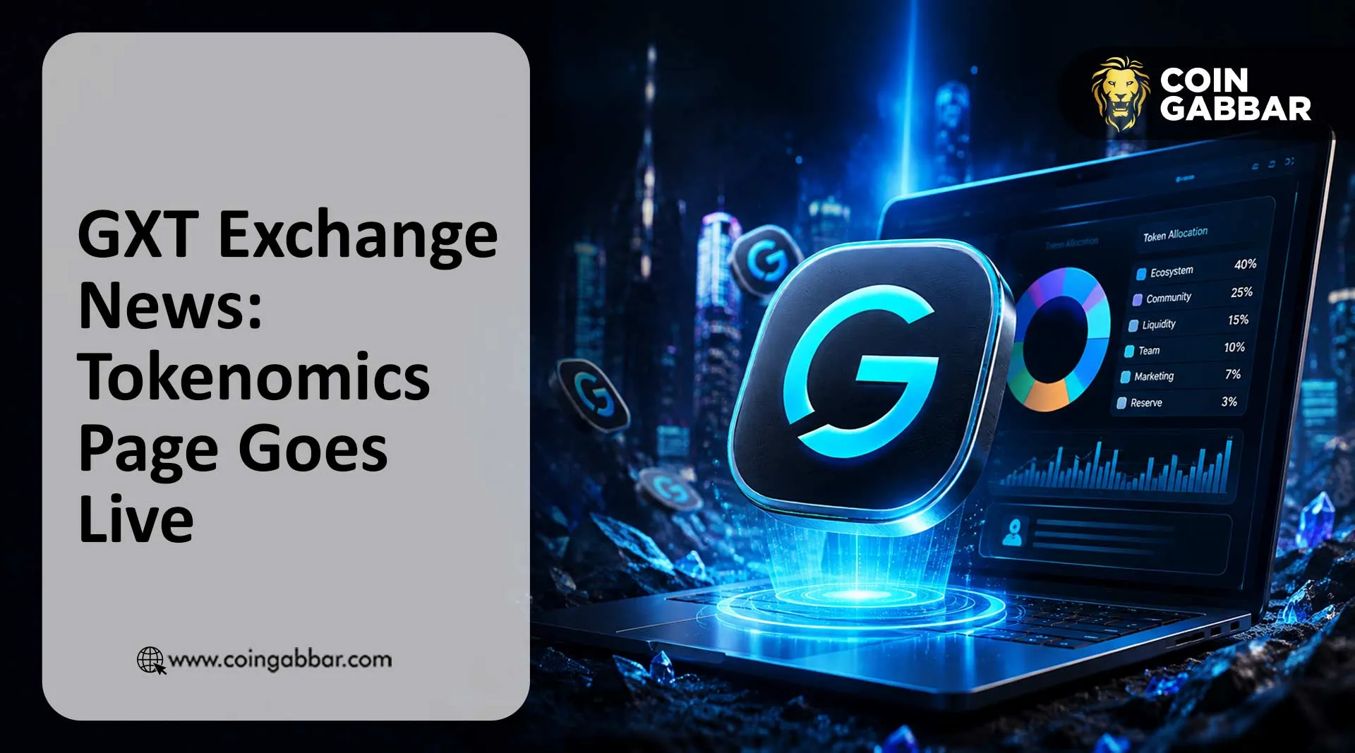 GXT Exchange news tokenomics page announcement
