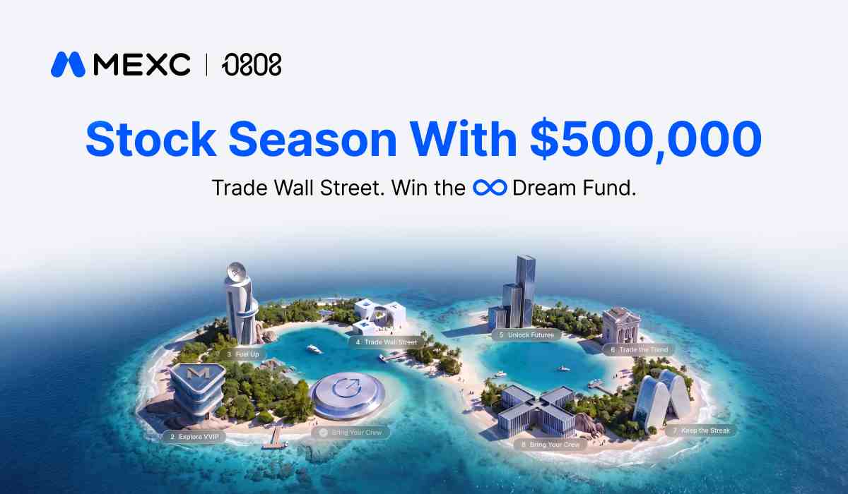 MEXC 0808 Stock Season campaign with 0-fee trading and $500,000 rewards