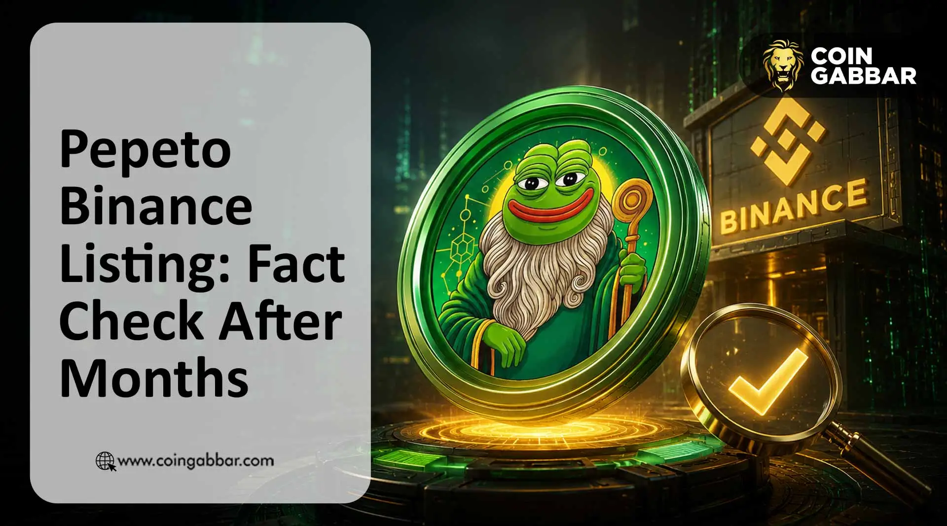Pepeto Binance listing claim fact check