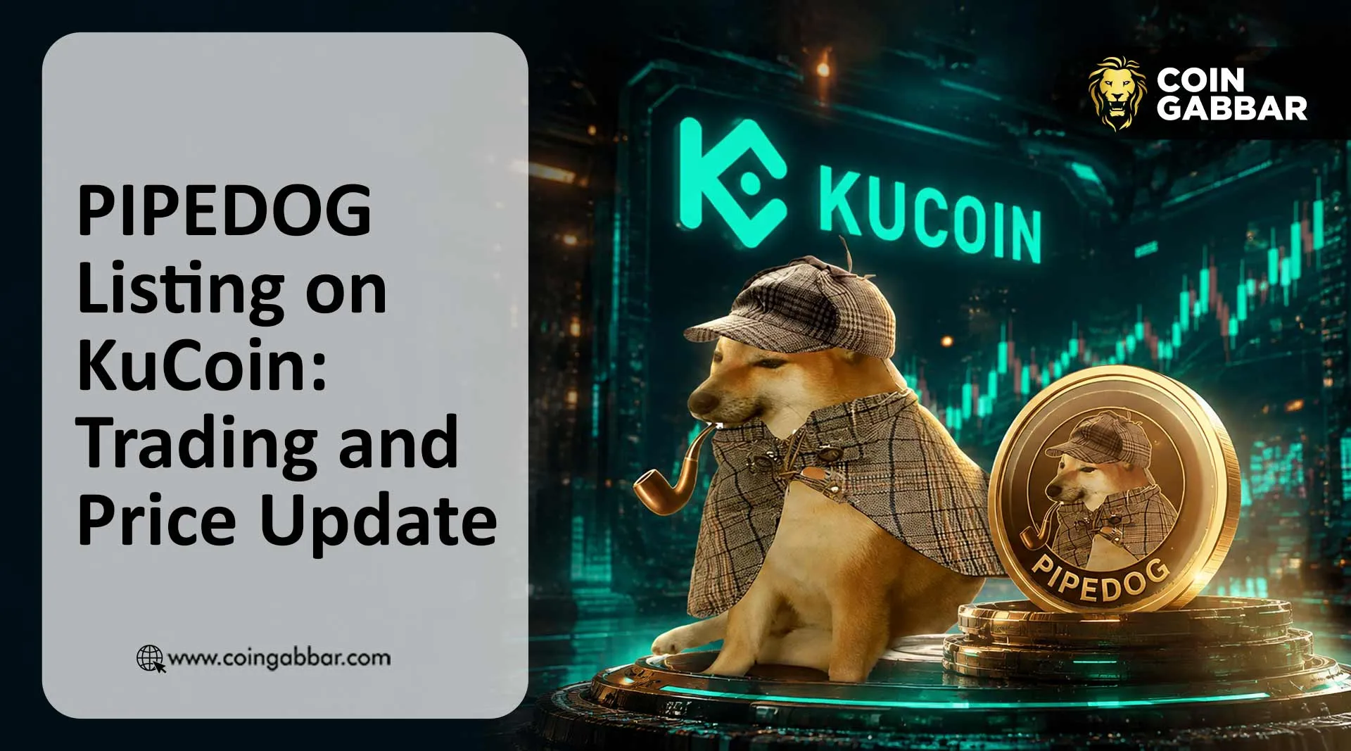 Pipedog PIPEDOG listing on KuCoin exchange announcement banner