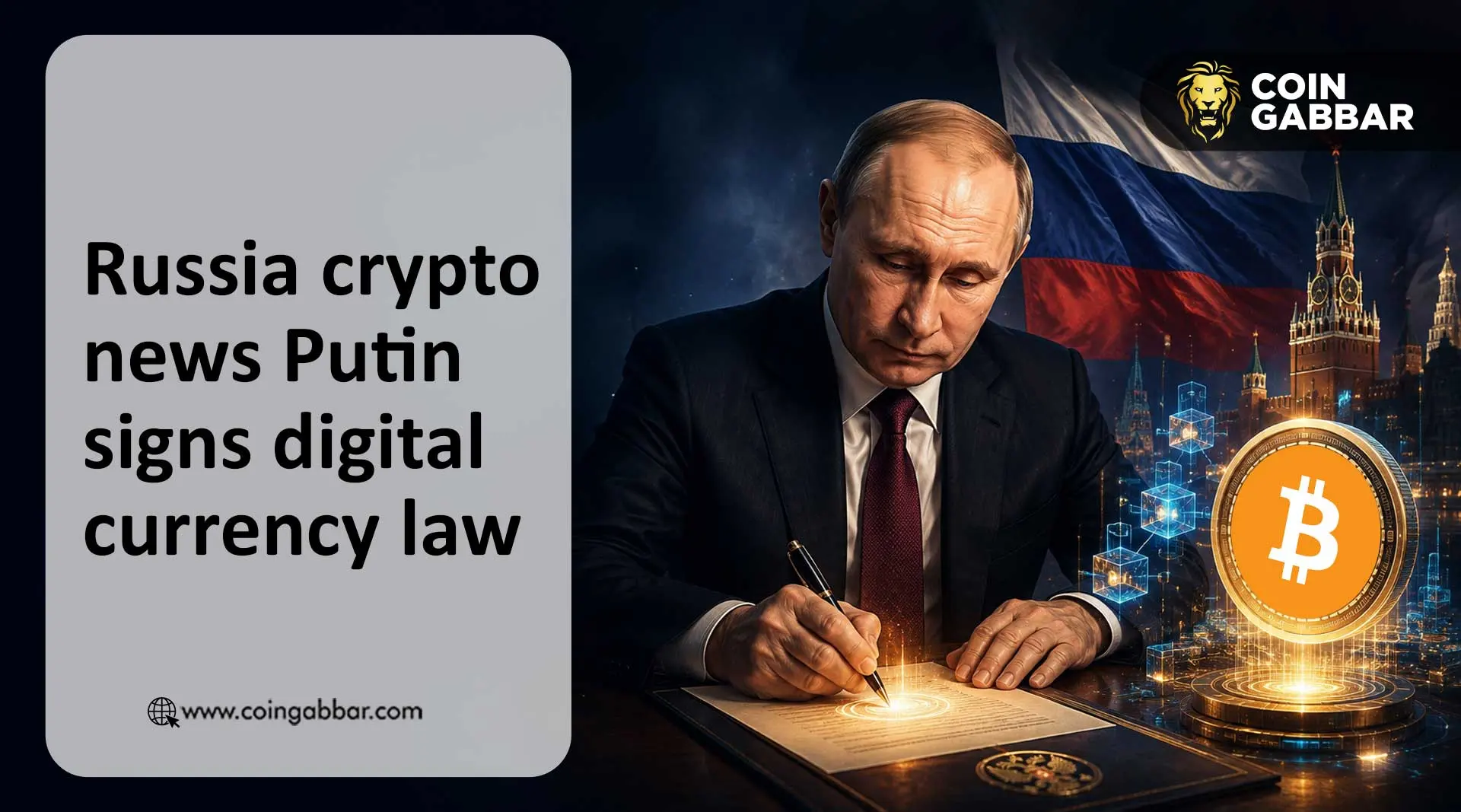 Russia crypto news Putin signs digital currency law