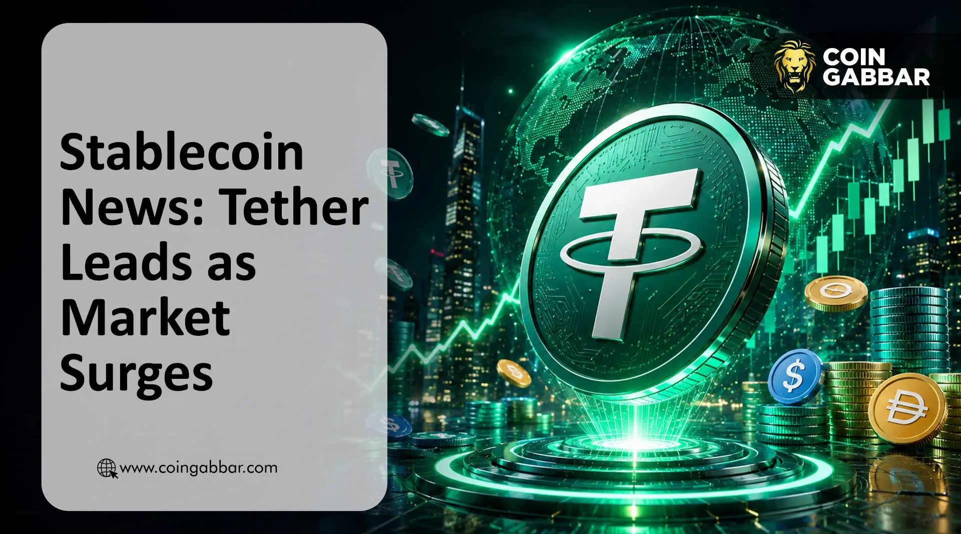 Stablecoin News $295B Market Tether Circle Chart