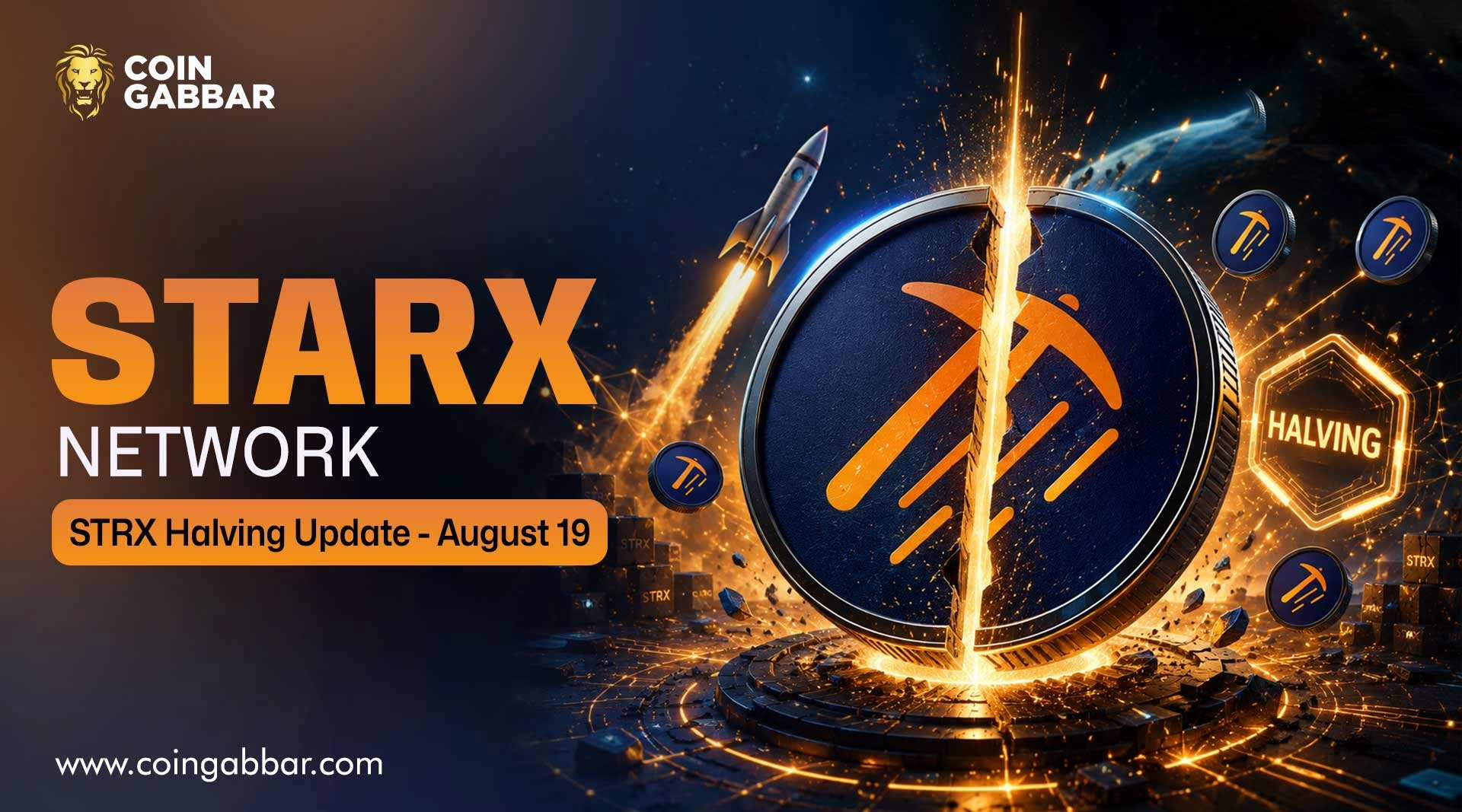 StarX Network STRX halving rate chart for August 19