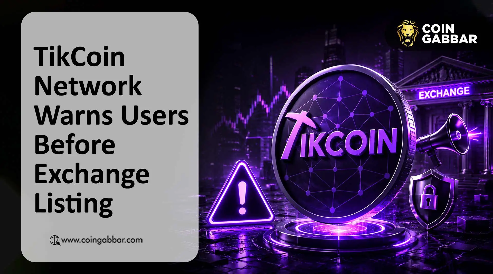 TikCoin Network news Warns Users Before Exchange Listing