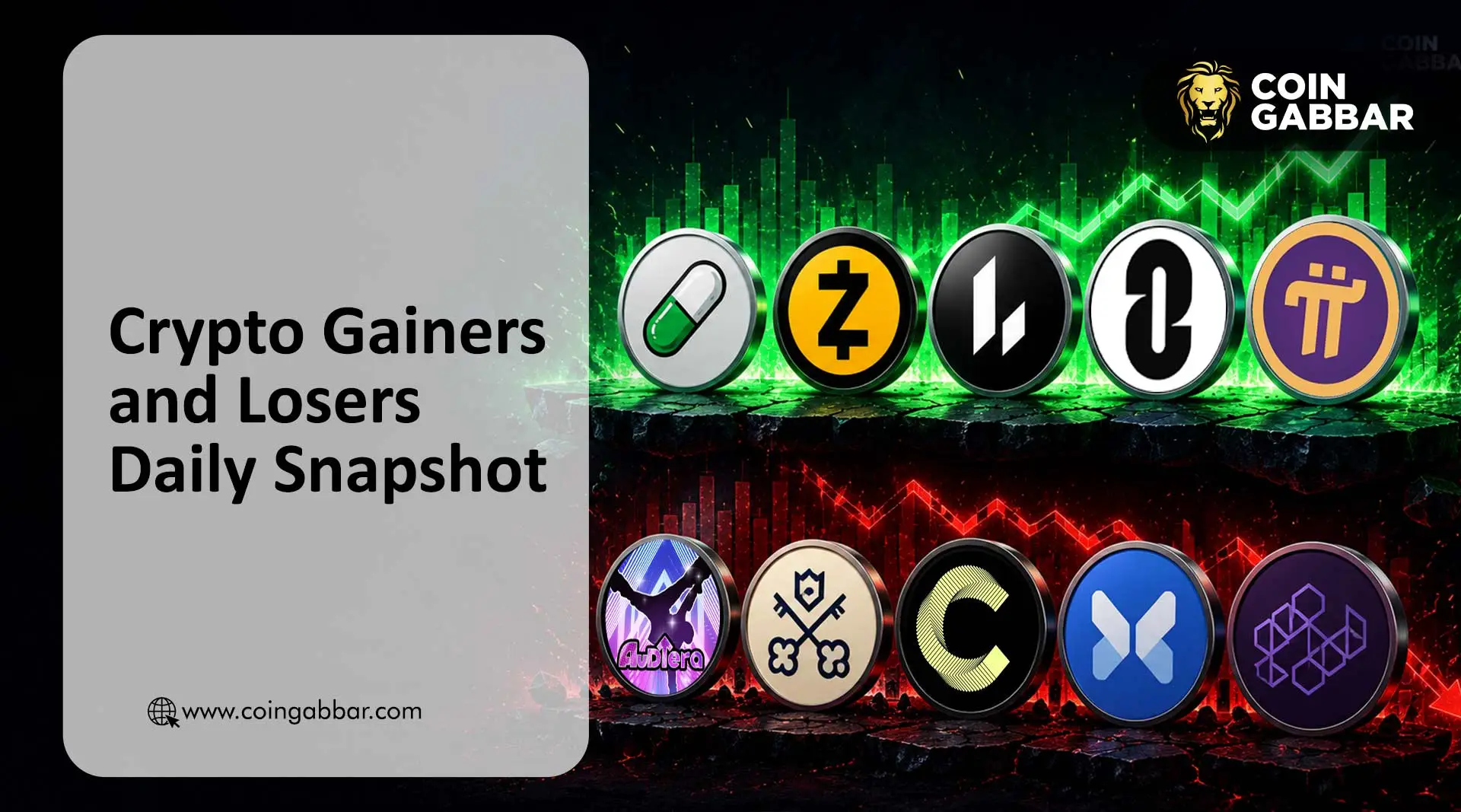 Crypto Gainers and Losers Daily Snapshot