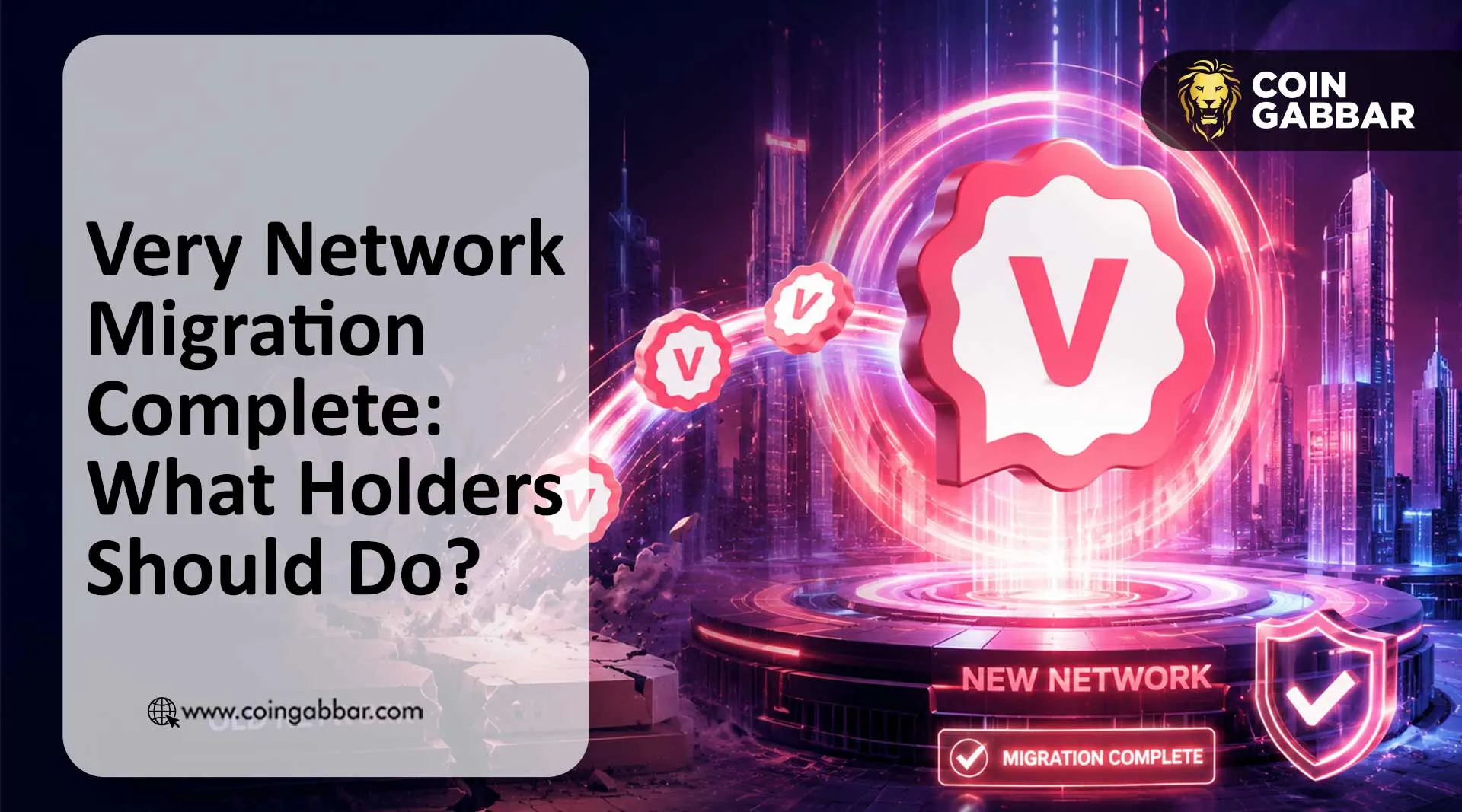 Very Network Migration Complete announcement with scam warning