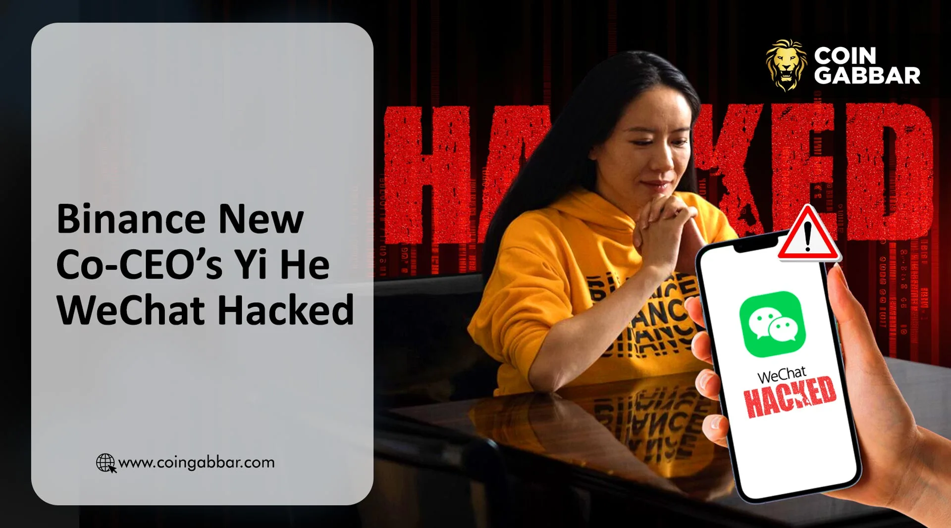 Binance New Co-Founder Yi He WeChat Hacked