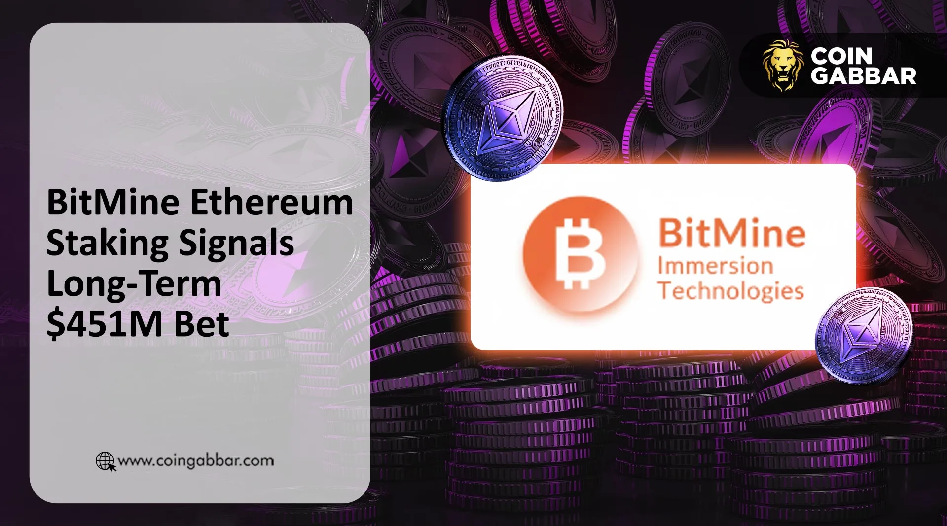 BitMine Ethereum Staking Signals Long-Term $451M Bet