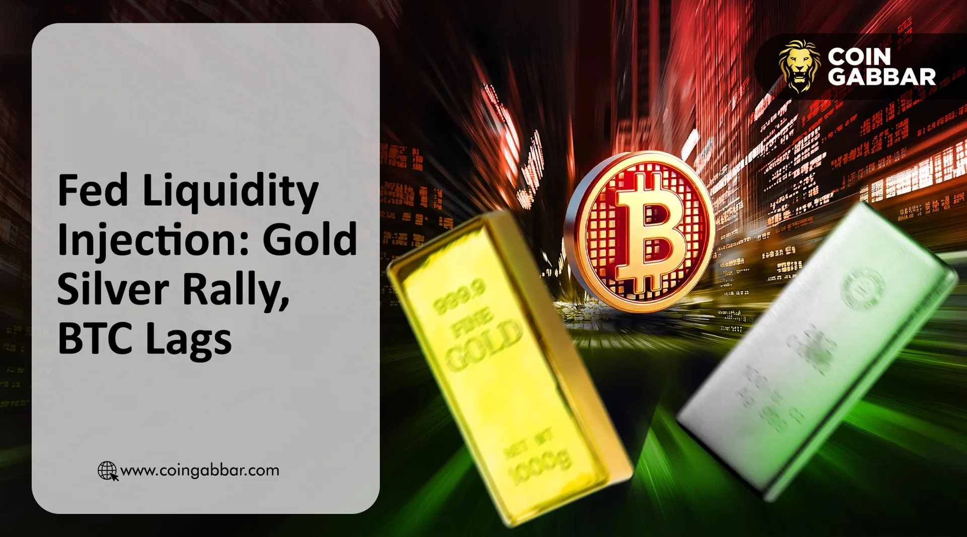 Fed Liquidity Injection: Gold Silver Rally, BTC Lags