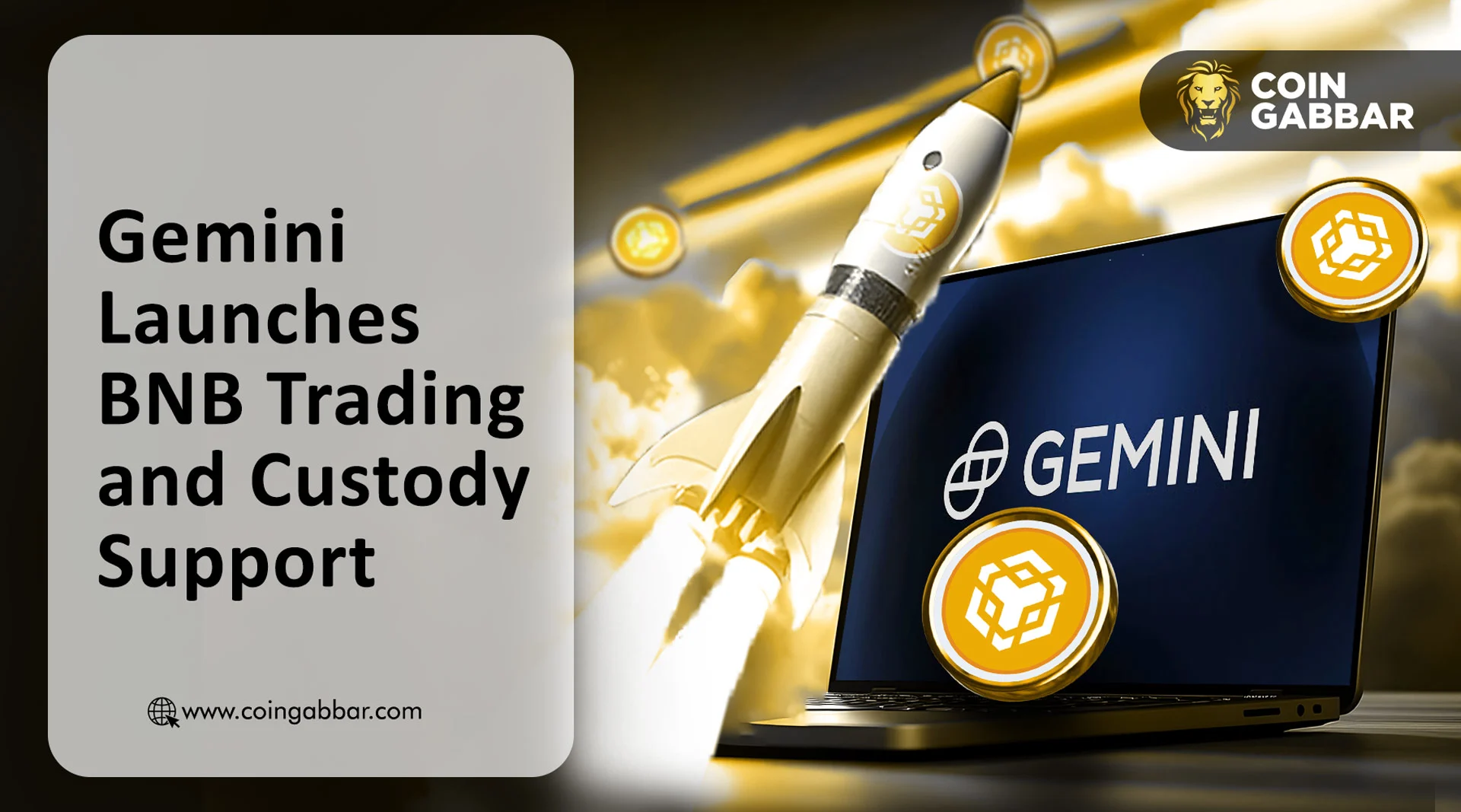 Gemini Launches BNB Trading and Custody Support