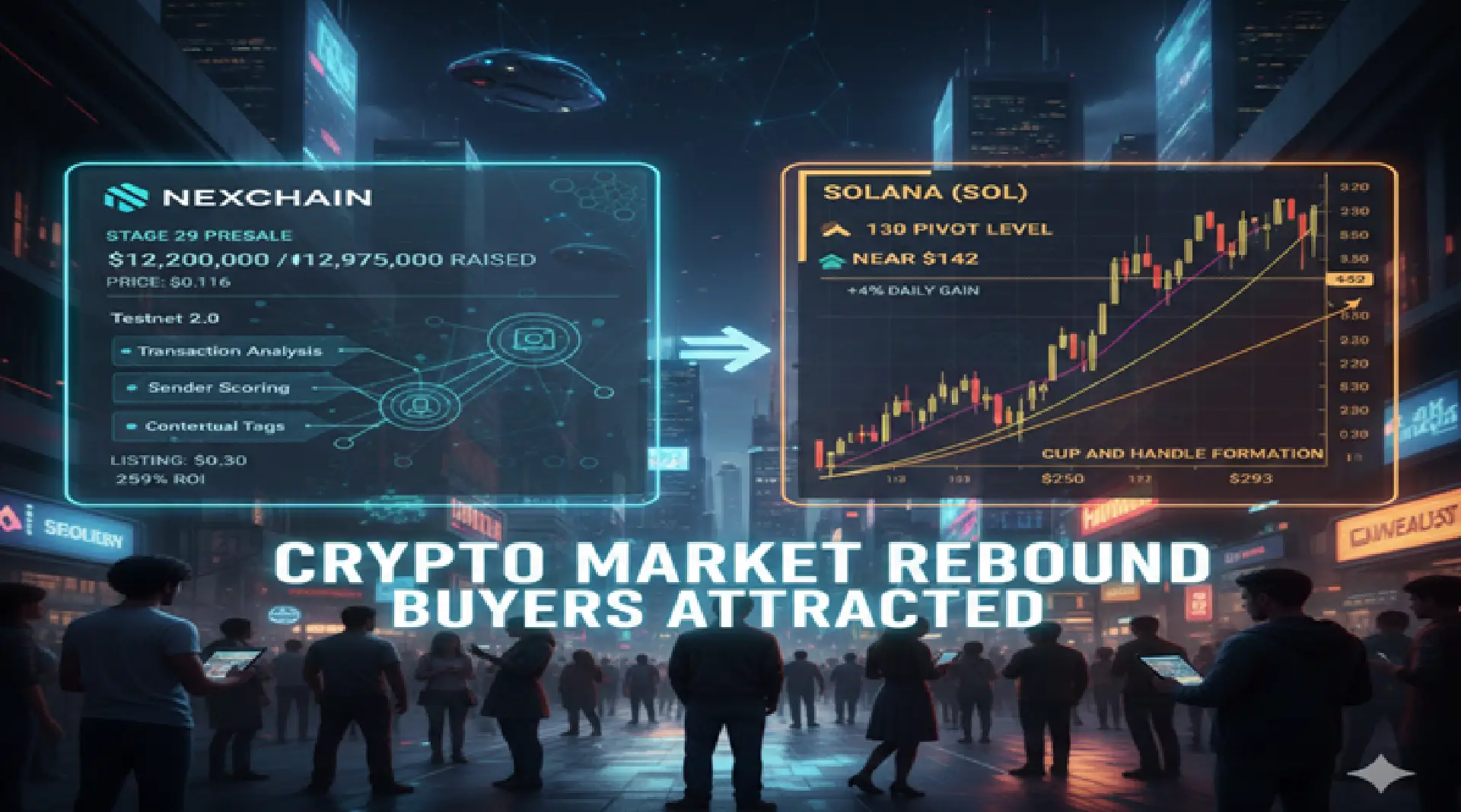 Nexchain Presale Rises as Solana Rebounds