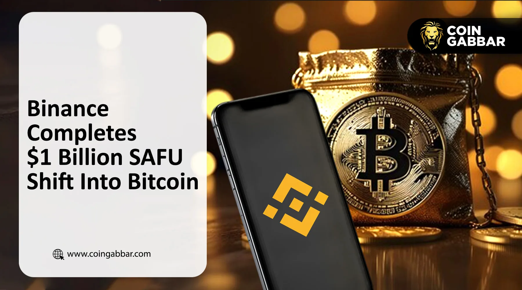 Binance SAFU Completes $1 Billion Shift Into Bitcoin