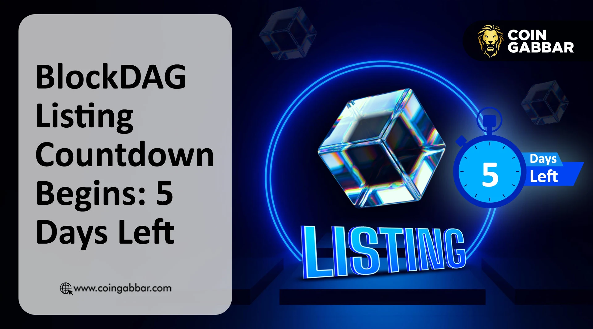 BlockDAG Launch Date 5 Days Away