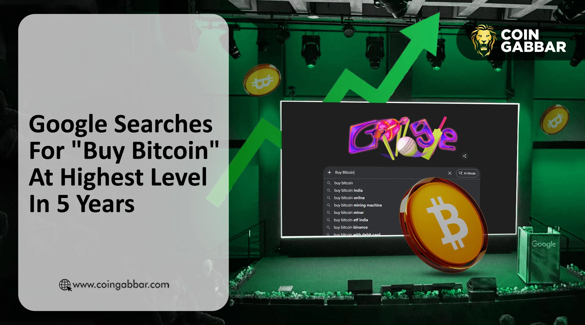Google Searches For "Buy Bitcoin" At Highest Level In 5 Years