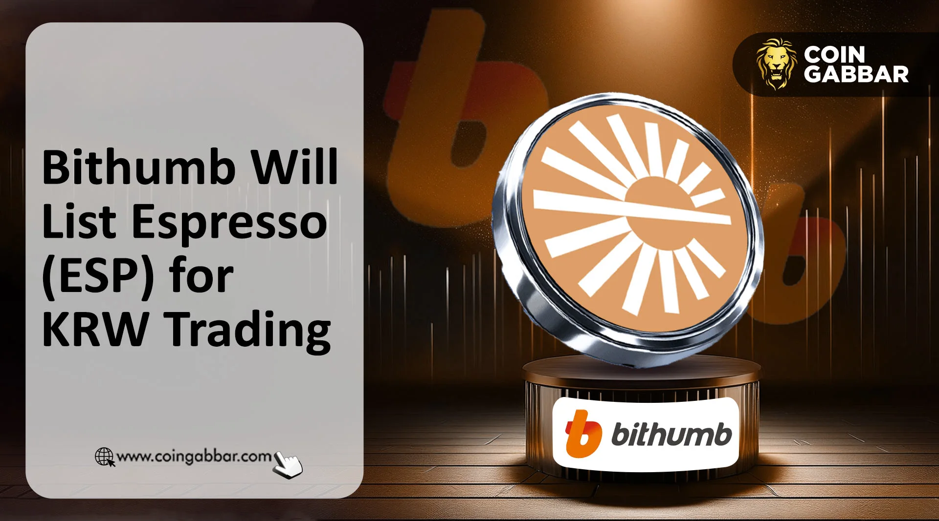 South Korea Bithumb Espresso Token Launch for KRW Trading