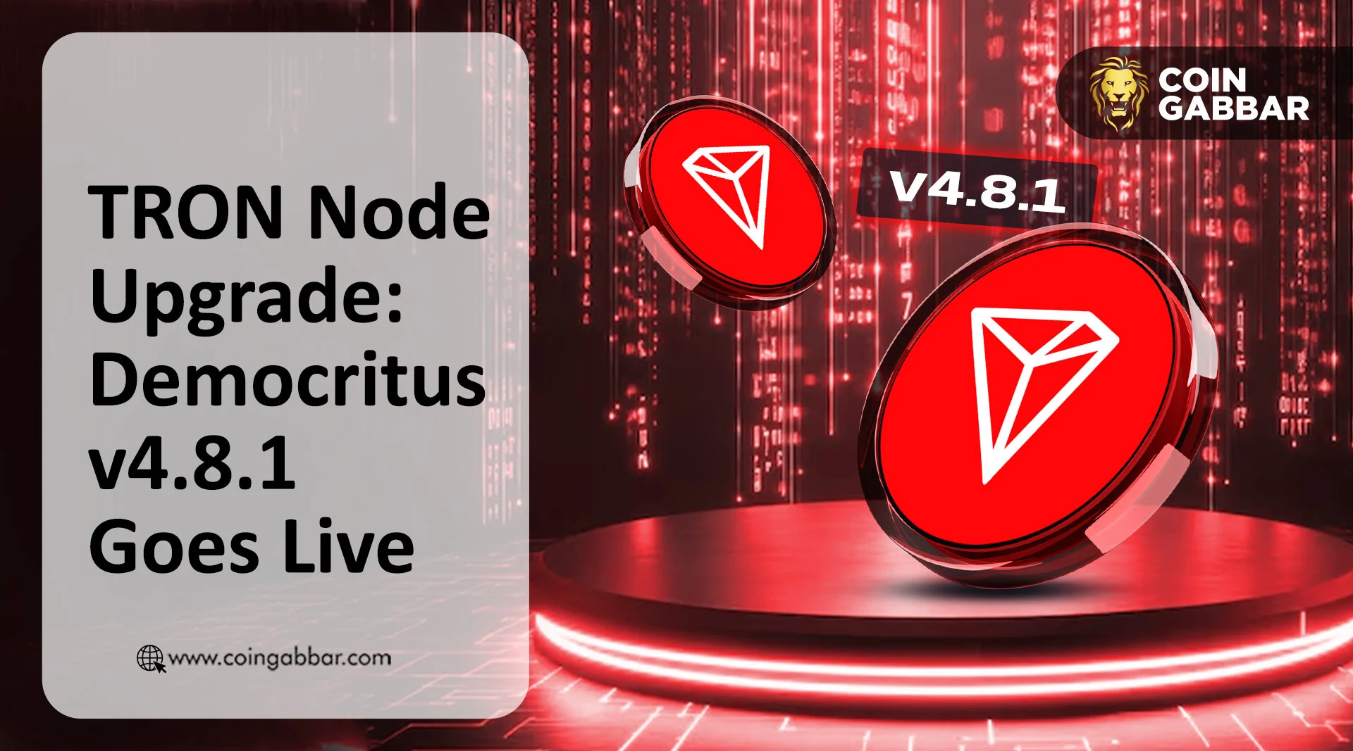 TRON Node Upgrade: Democritus v4.8.1 Goes Live