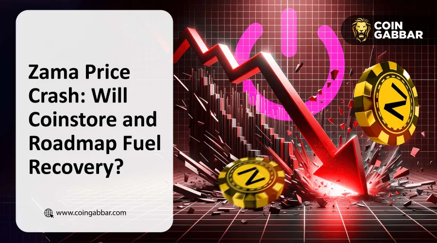 Zama price crash chart showing sharp decline after token listing