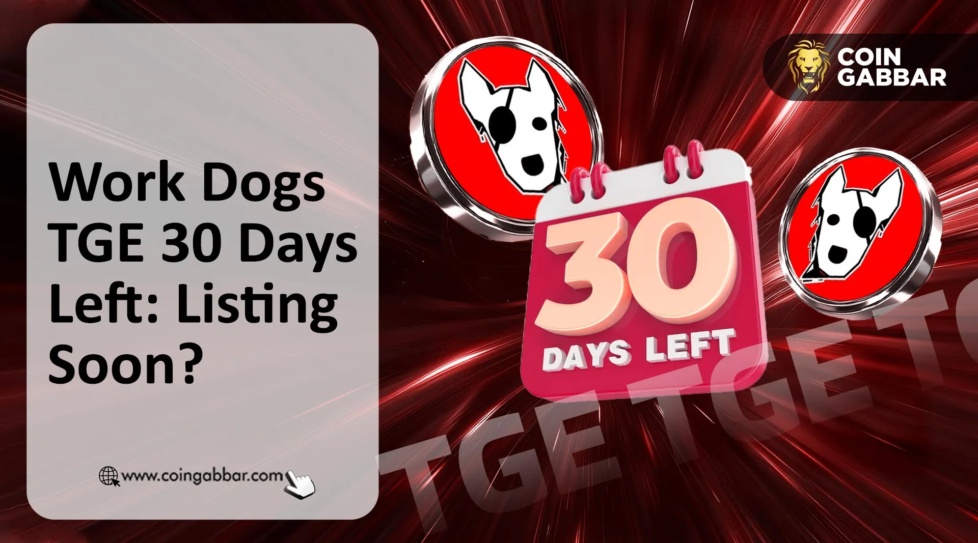 Work Dogs Token Listing Date in April?