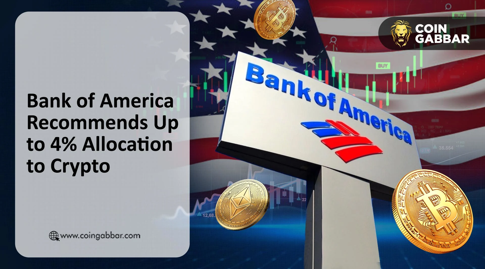 Bank of America Recommends Up to 4% Allocation to Crypto
