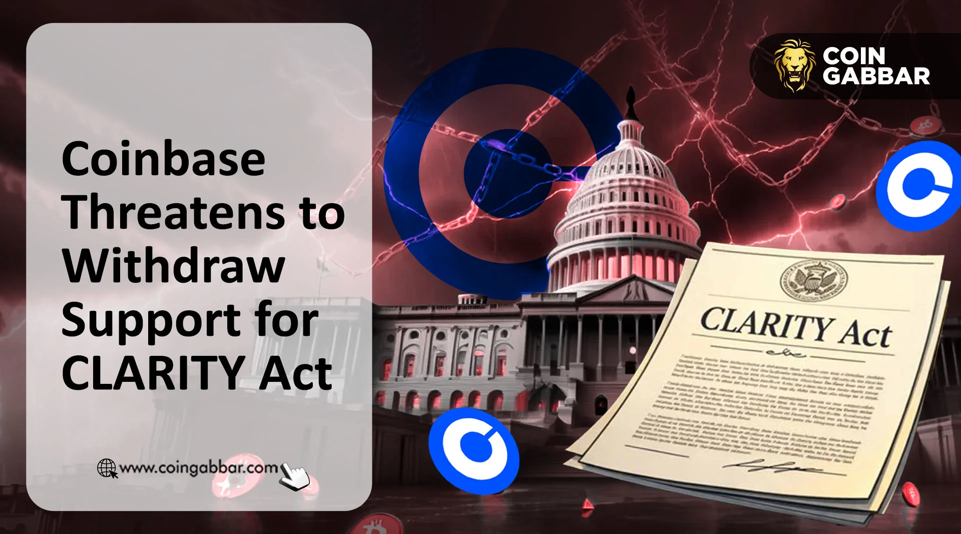 Coinbase Threatens to Withdraw Support for CLARITY Act
