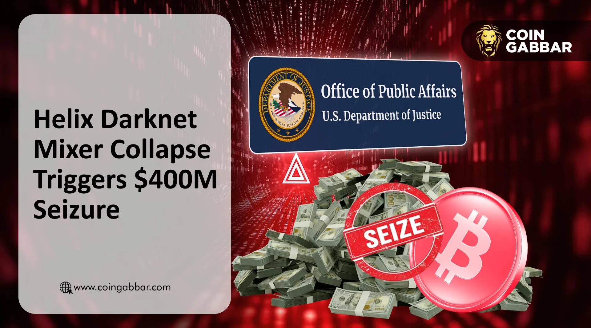 Helix Darknet mixer asset seizure linked to darknet money laundering