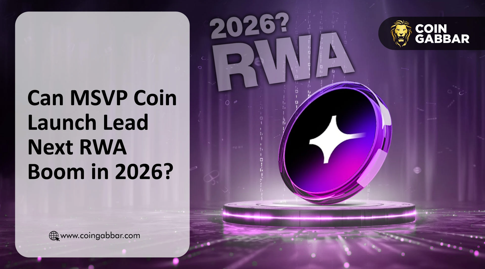 Can MSVP Coin Launch Date Lead Next RWA Boom in 2026?