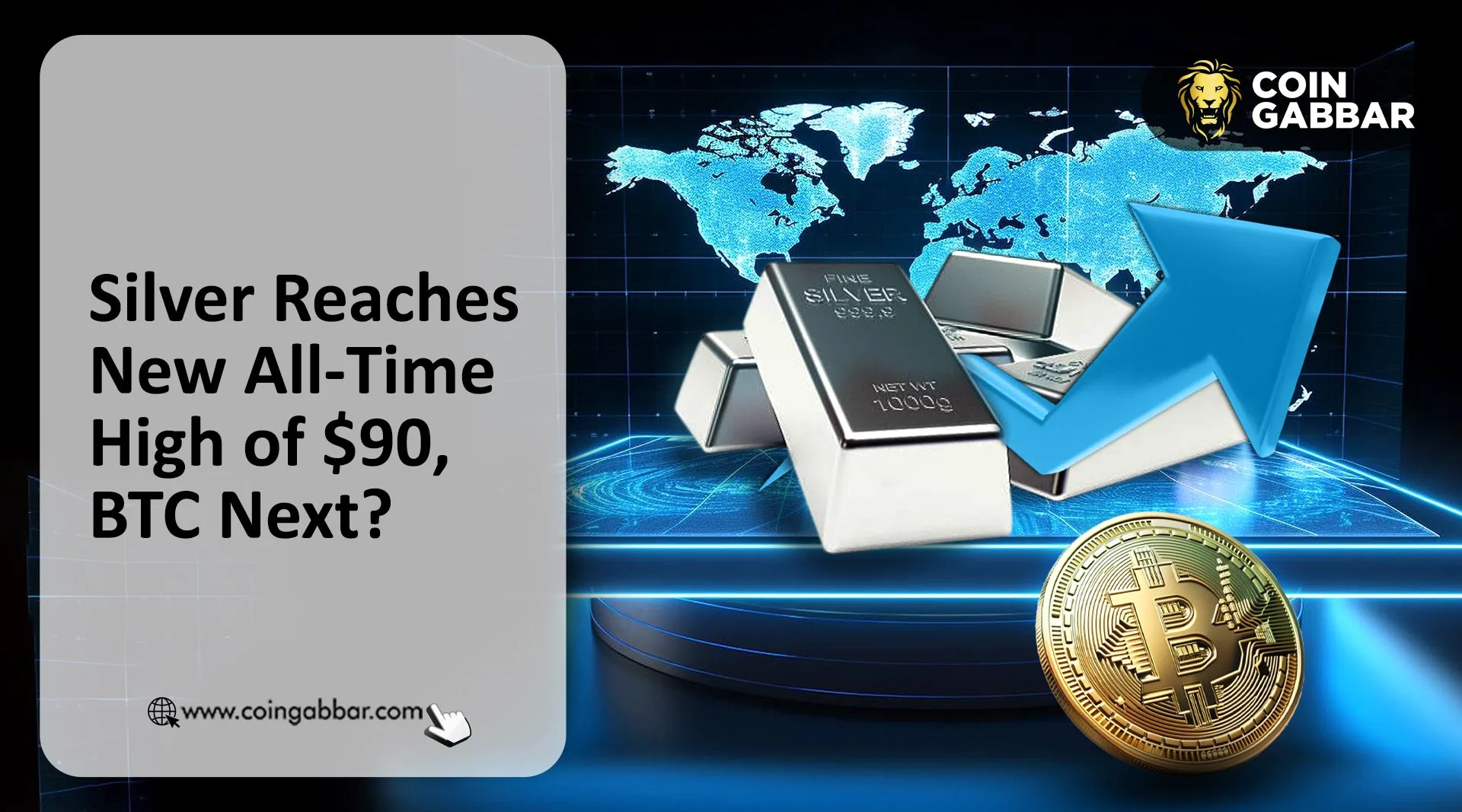 Silver Price Reaches New All-Time High of $90, BTC Next?