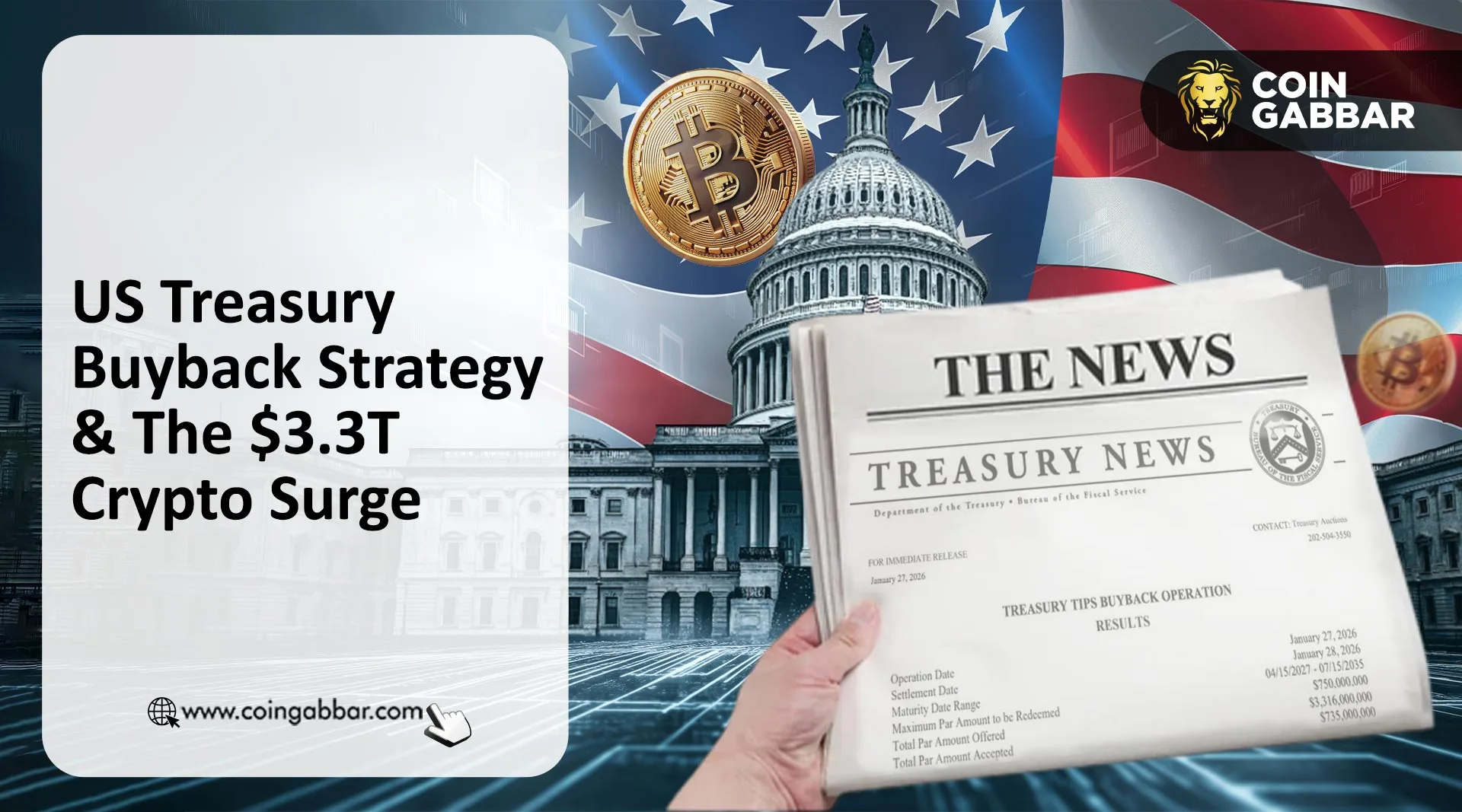January 2026 US Treasury buyback strategy results showing TIPS debt redemption