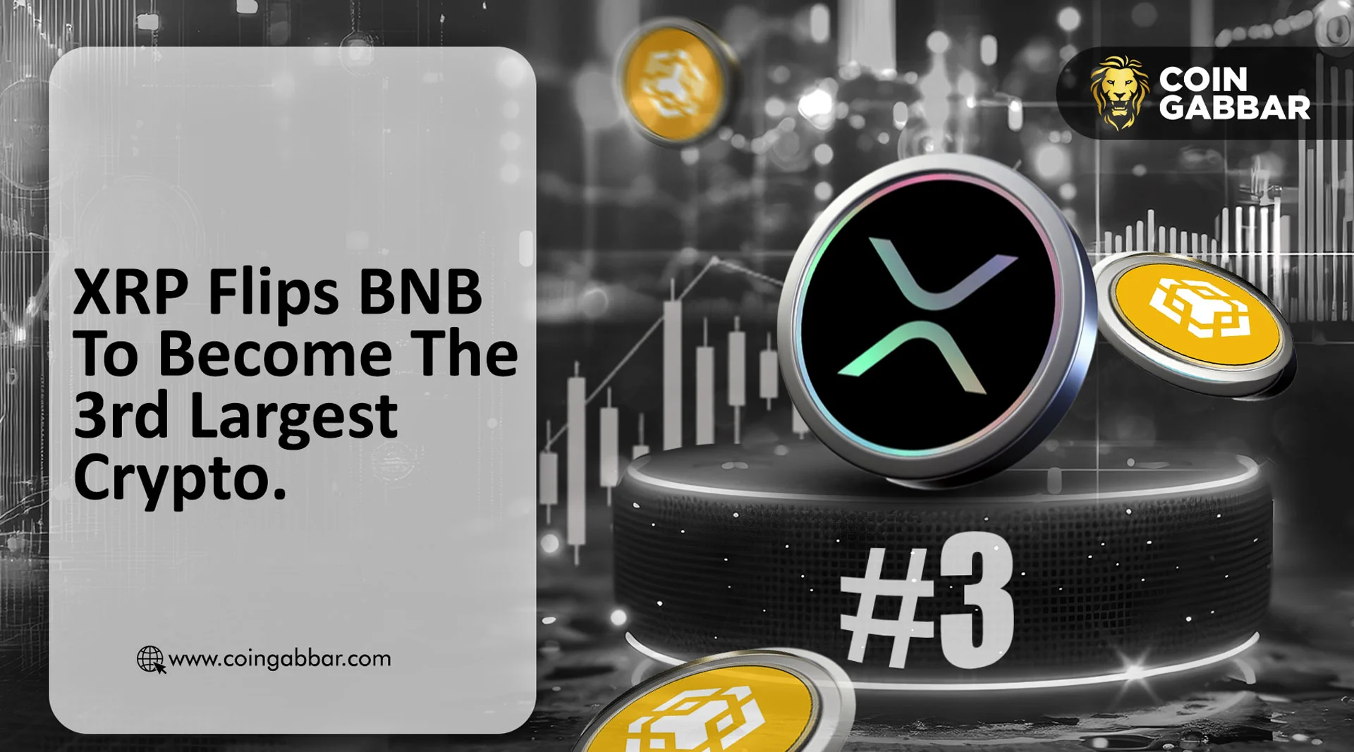 XRP flips BNB, reaching the top 3