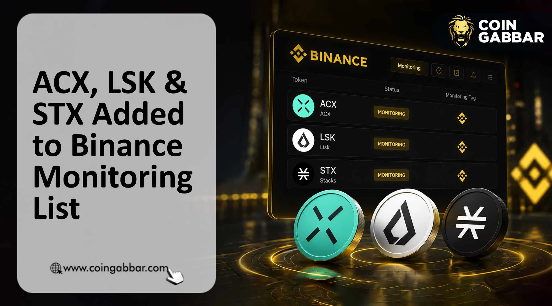 Binance Delisting News:  ACX, LSK and STX