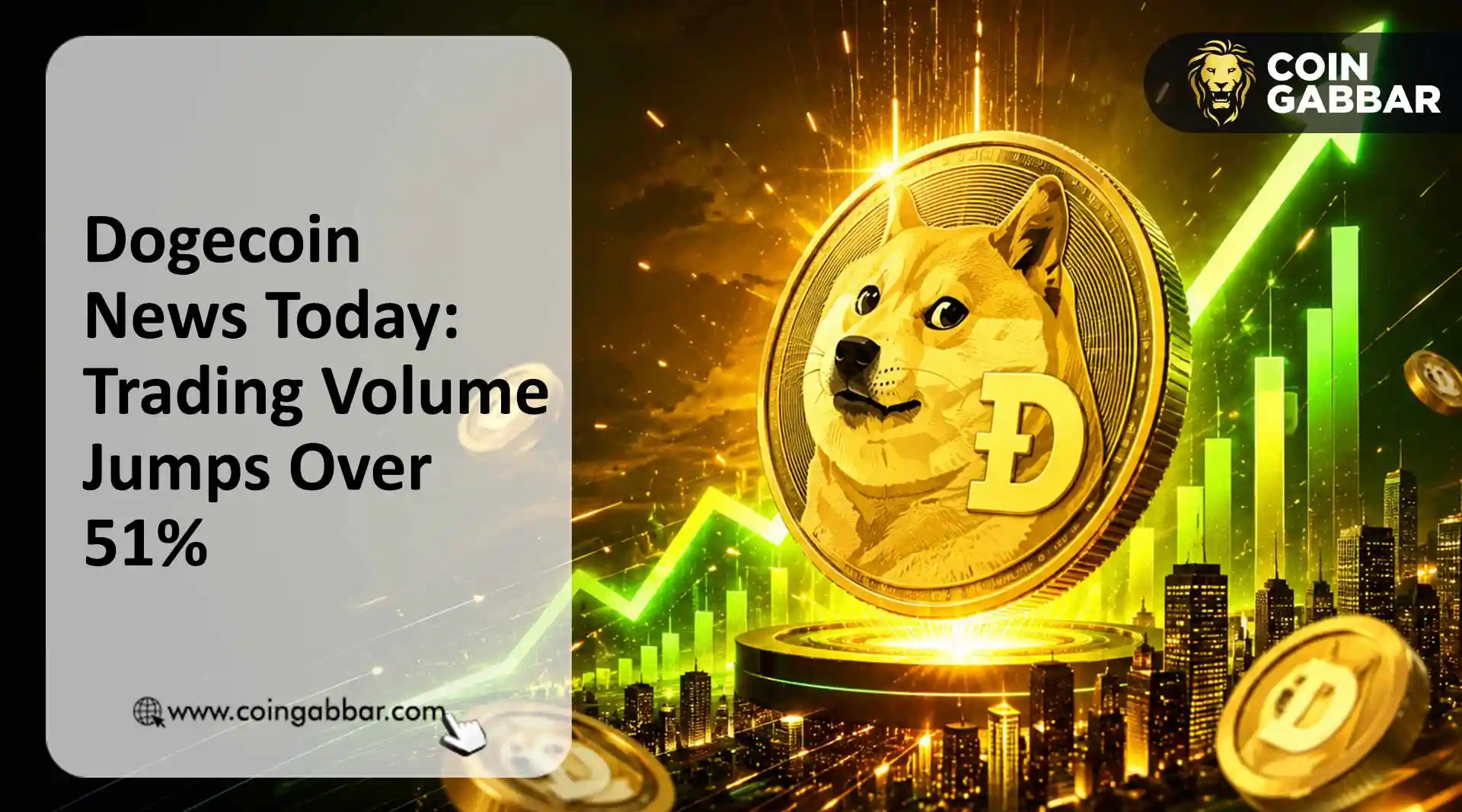 Dogecoin news today trading volume jumps over 51 percent today