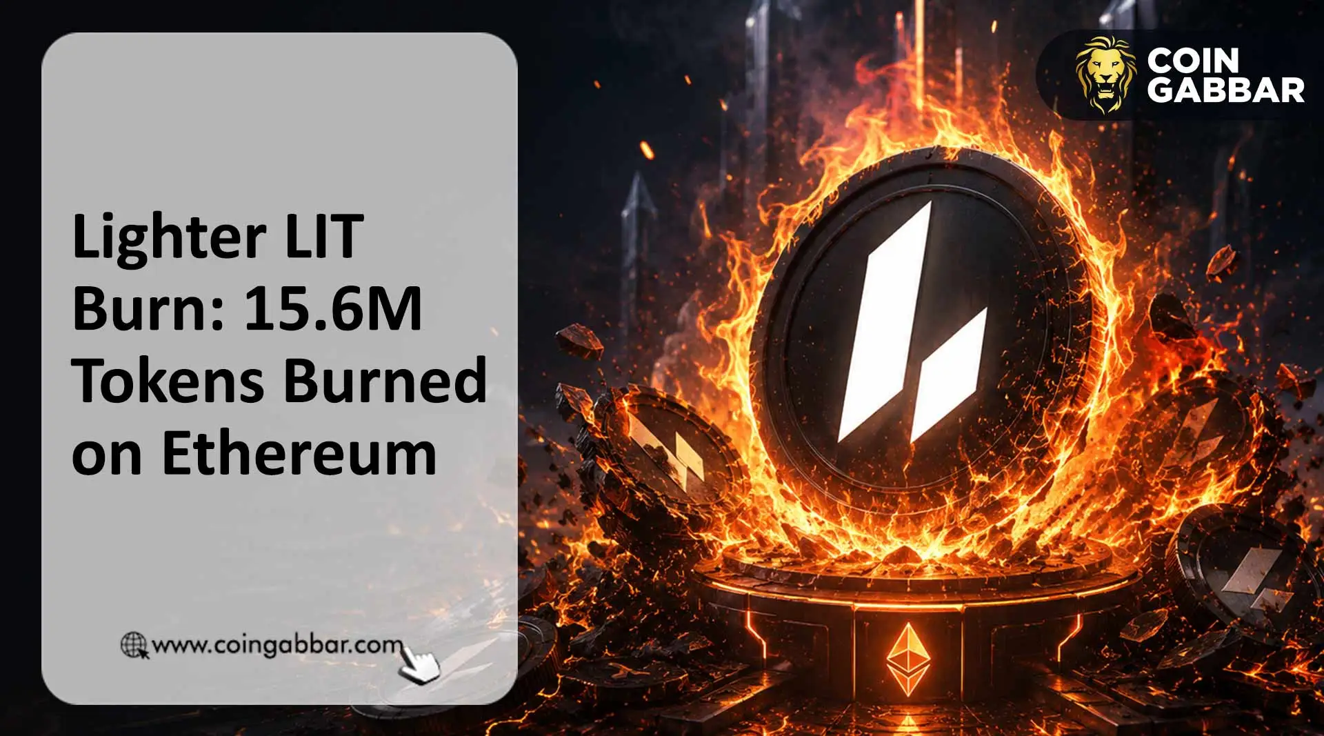 Lighter Token LIT Burn: 15.6M Tokens Burned on Ethereum
