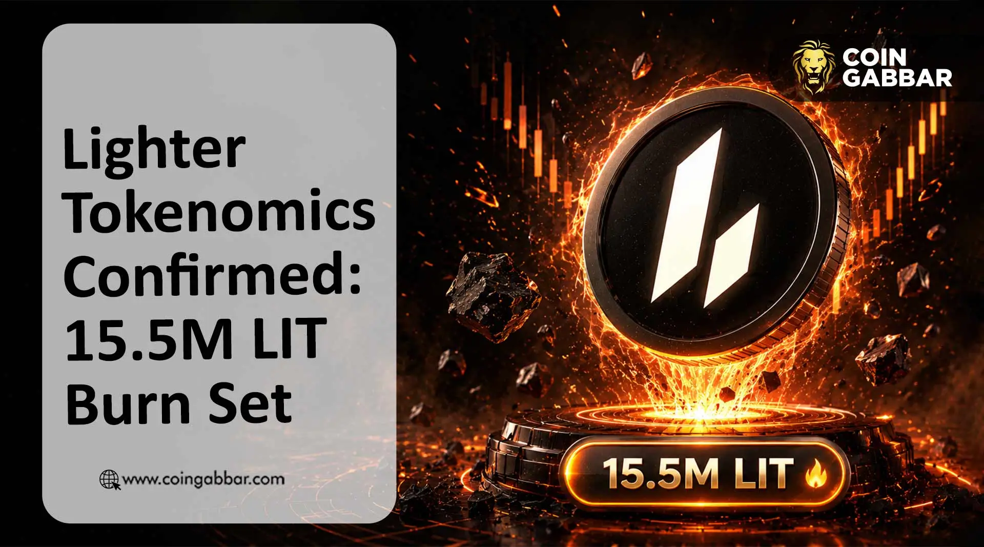 Lighter Tokenomics Confirmed: 15.5M LIT Burn Set