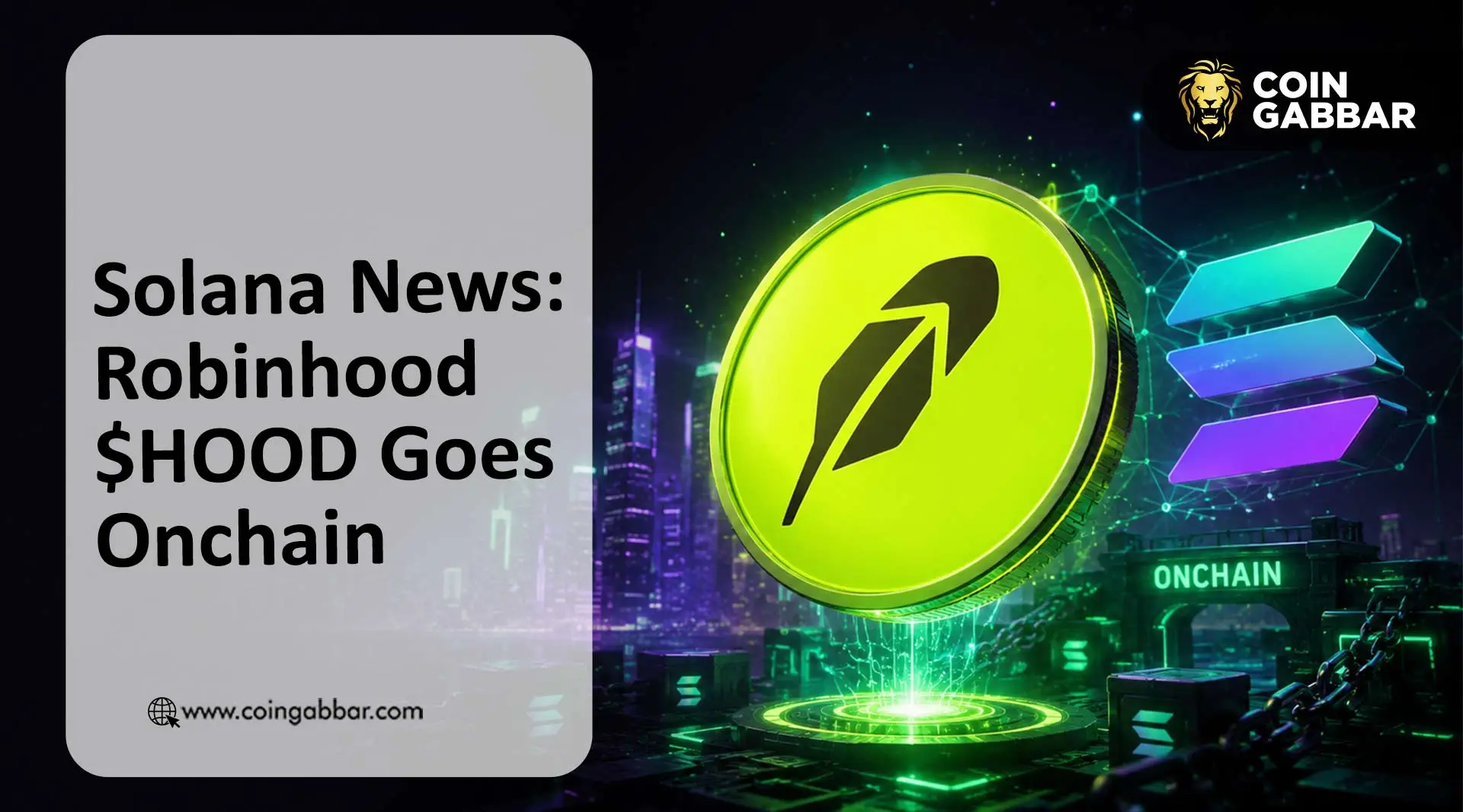 Solana News: Robinhood $HOOD Goes Onchain