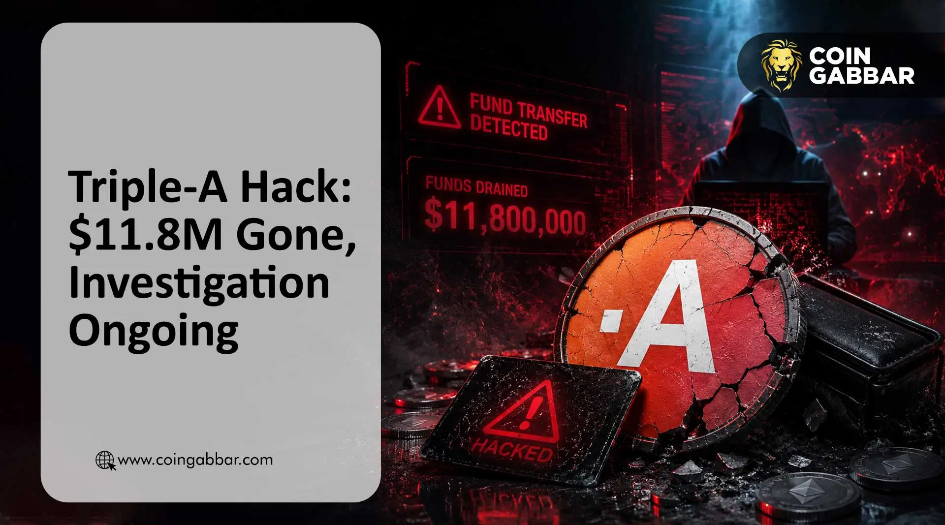 Triple-A hack showing $11.8M crypto wallet drain