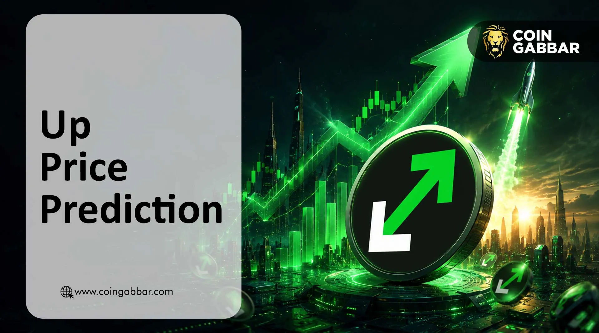 UP price prediction chart with ascending triangle breakout zone