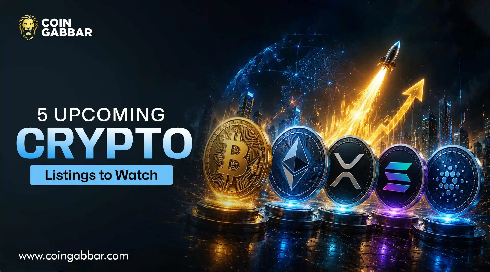5 Upcoming Crypto Listings: tokens chart illustration 2026