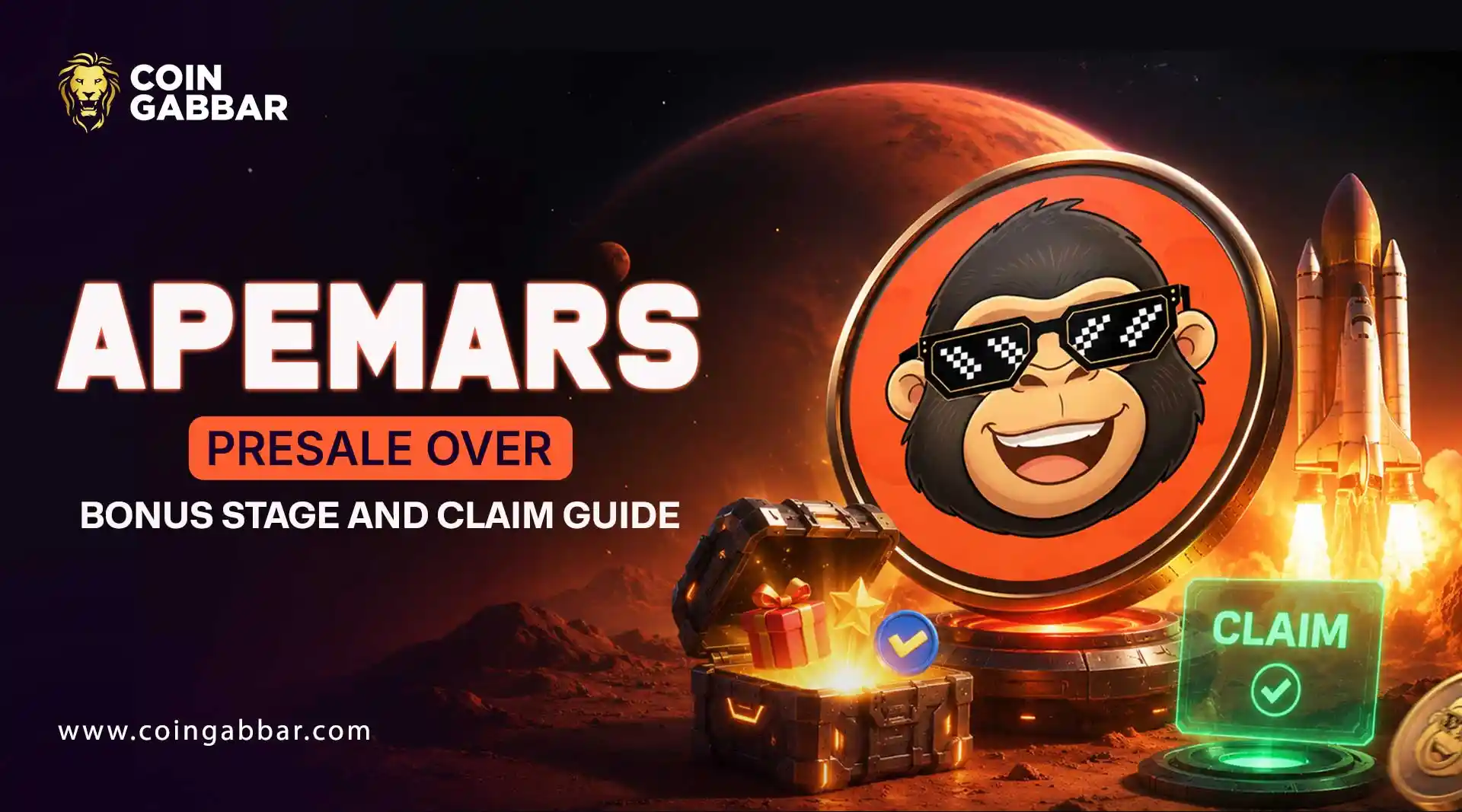 ApeMars presale over: Bonus Stage and APRZ token listing countdown