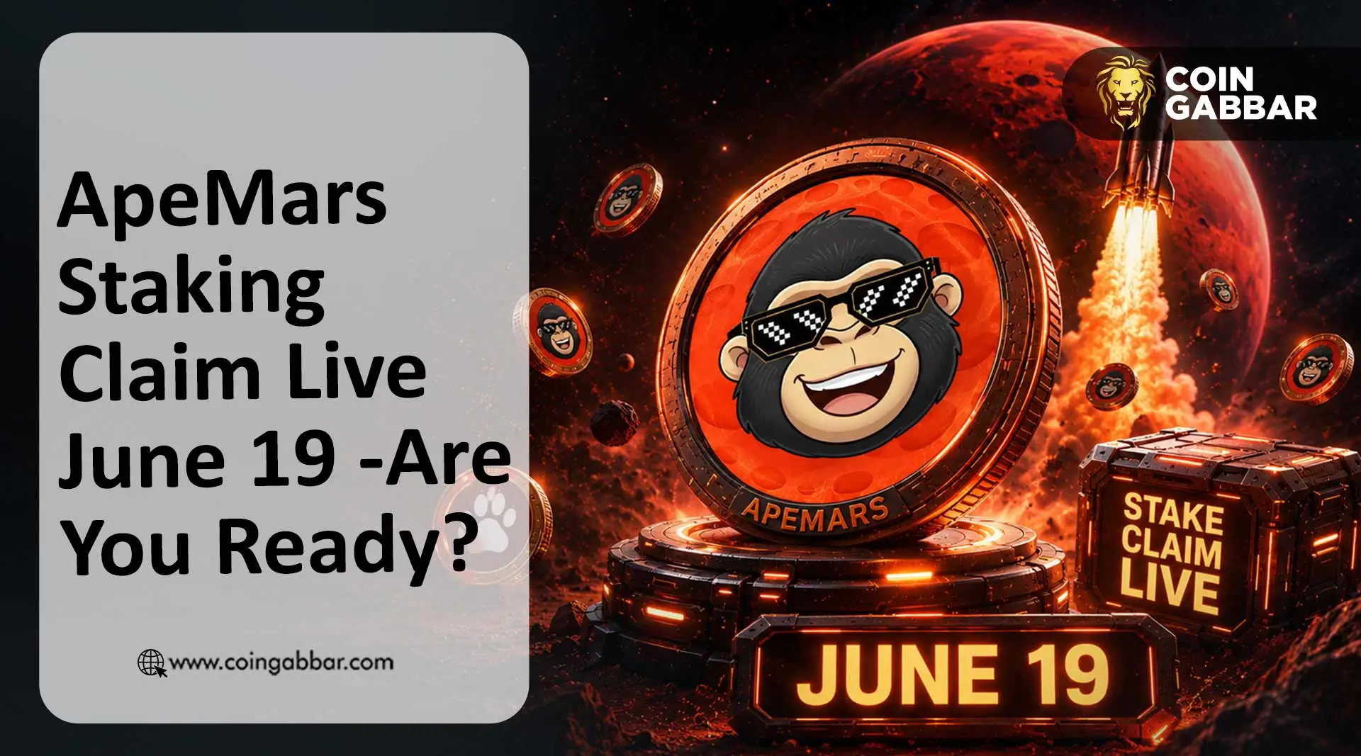 ApeMars staking claim June 19 2026