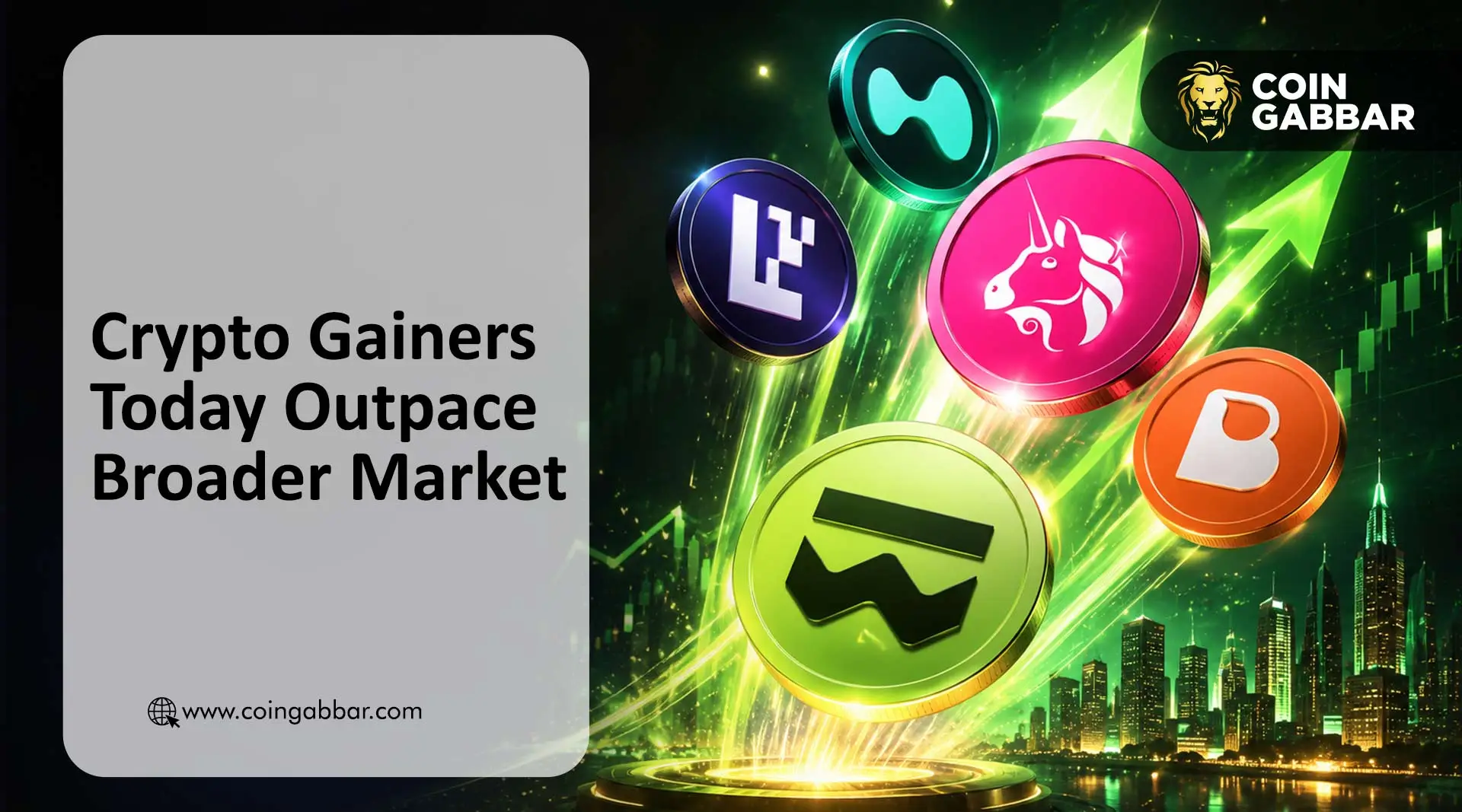 Crypto Gainers Today Outpace Broader Market