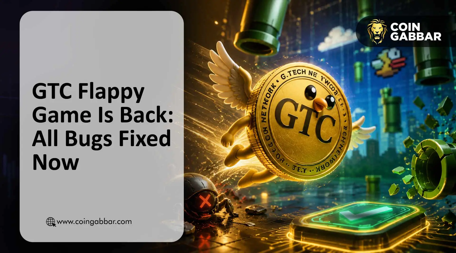 GTC Flappy Game update tweet all levels fixed bugs resolved