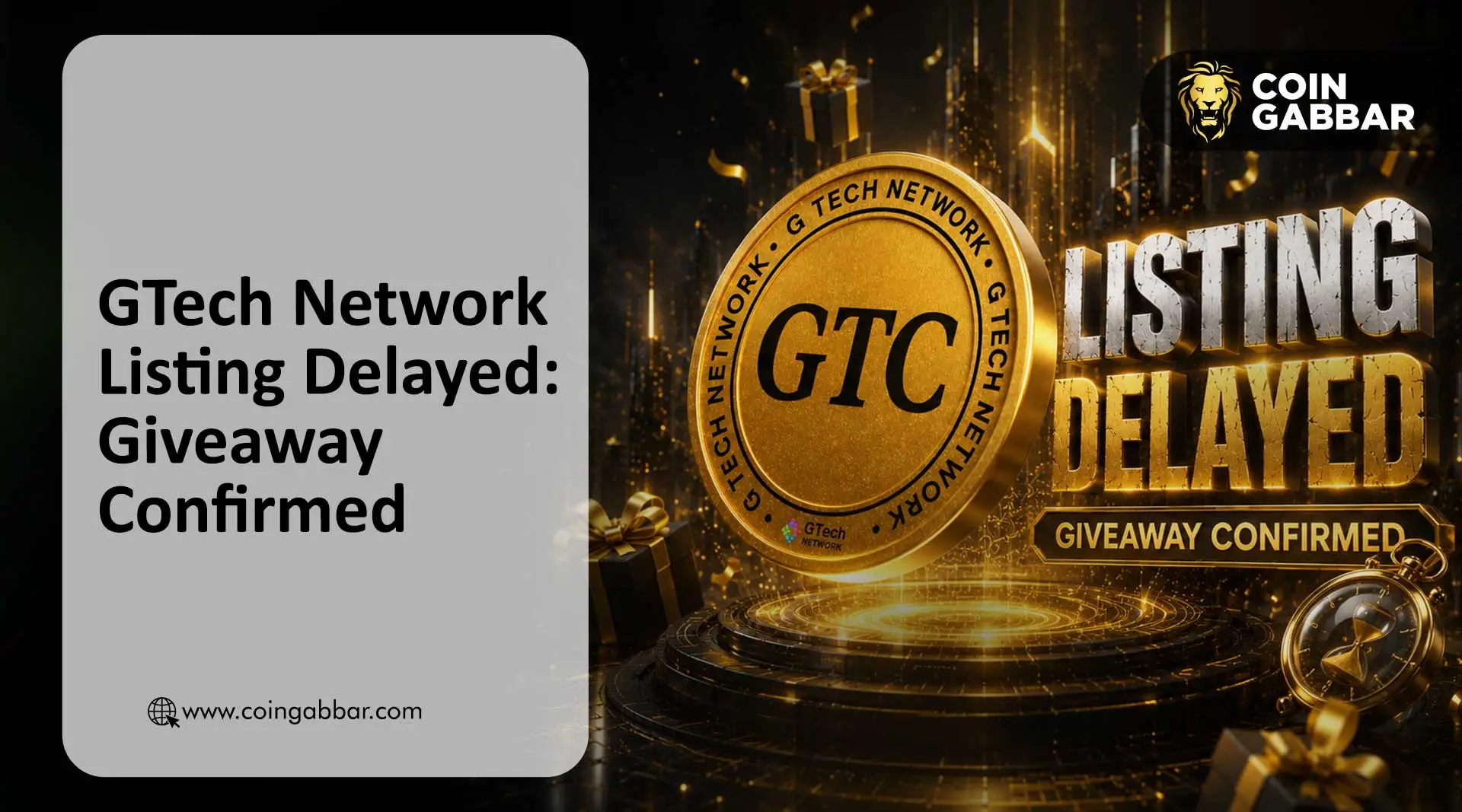 GTech Network listing delayed update giveaway announcement