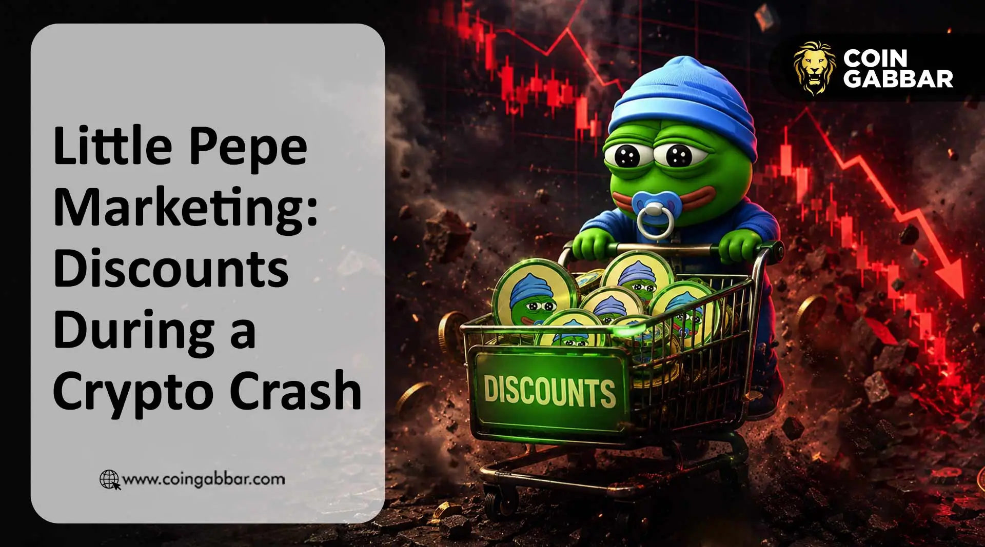Little Pepe marketing discount ad during crypto market crash