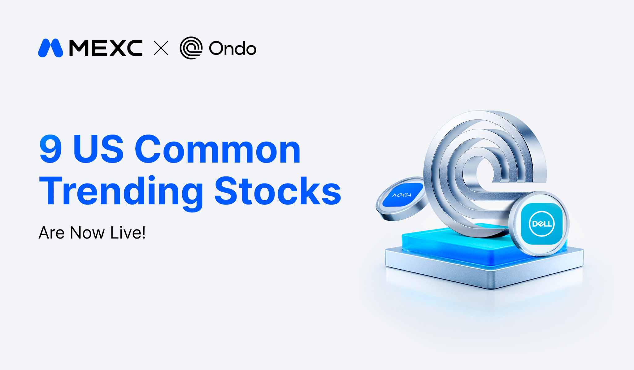 MEXC Adds 9 Ondo Tokenized Stocks